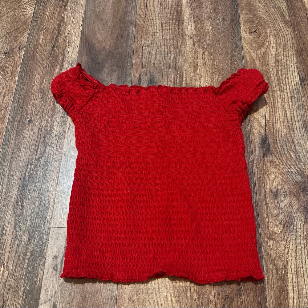 Hollister Croppee Tight Off the Shoulder tube top